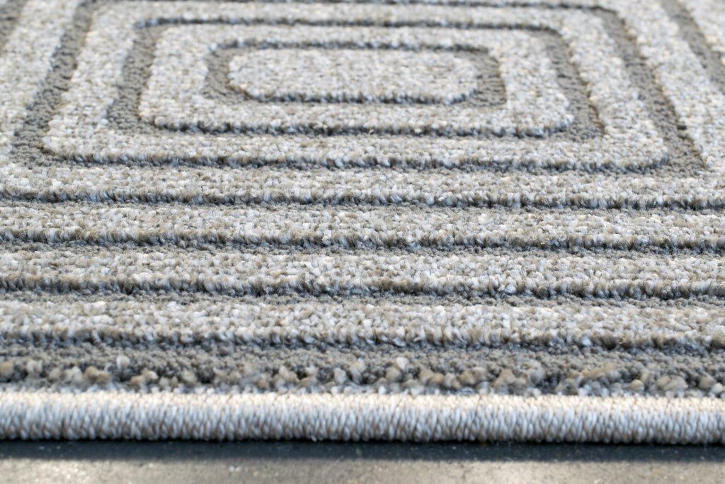 Geo Diamond Maze Brown Rug