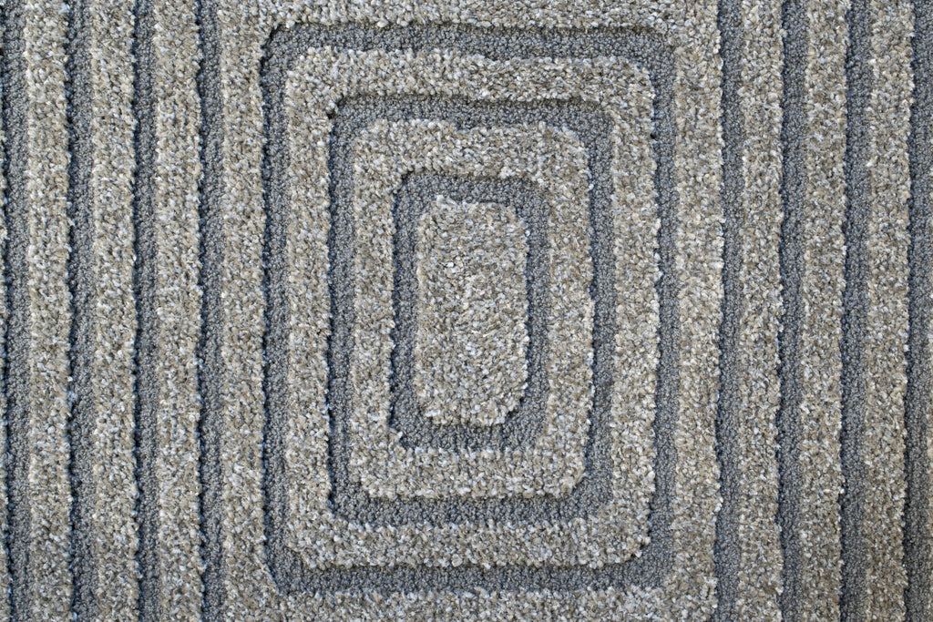 Geo Diamond Maze Brown Rug