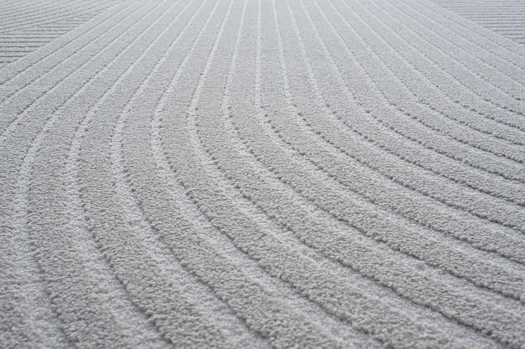 Geo Flowing Arcs Ivory Rug