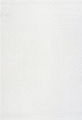 Geo Flowing Arcs Ivory Rug