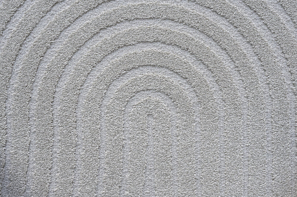Geo Flowing Arcs Ivory Rug