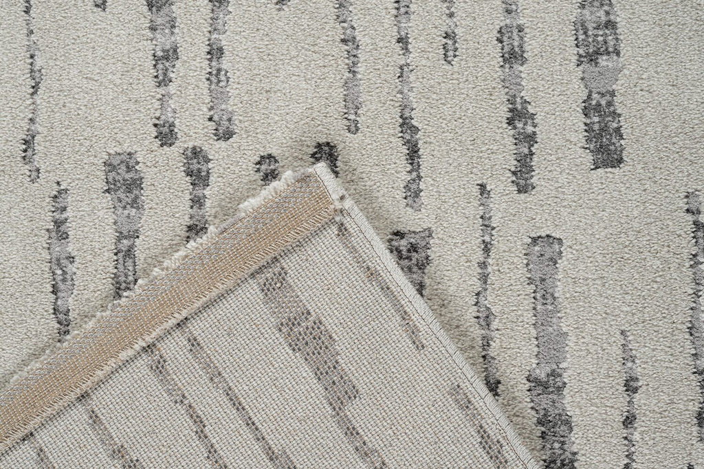 Geo Rain Stripe Ivory Rug
