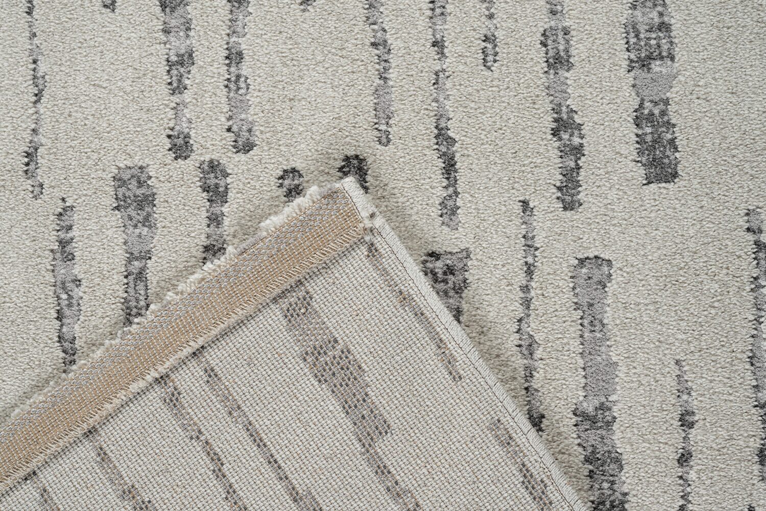 Geo Rain Stripe Ivory Rug