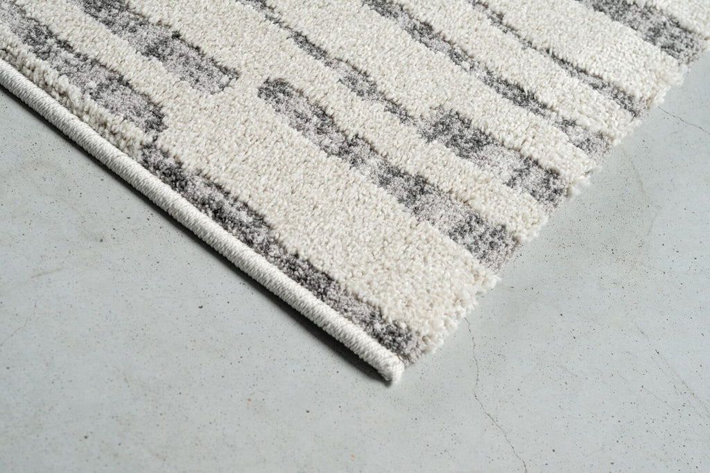 Geo Rain Stripe Ivory Rug