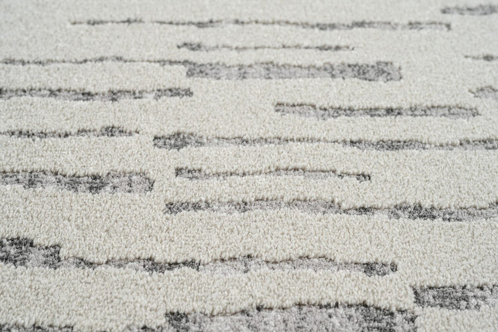 Geo Rain Stripe Ivory Rug
