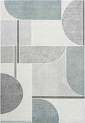Milano Bauhaus Geo Green Rug