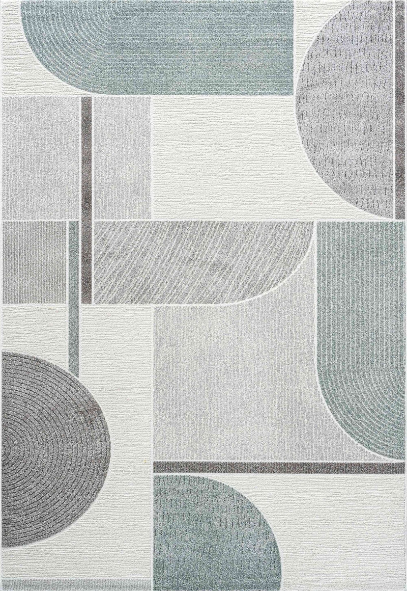 Milano Bauhaus Geo Green Rug