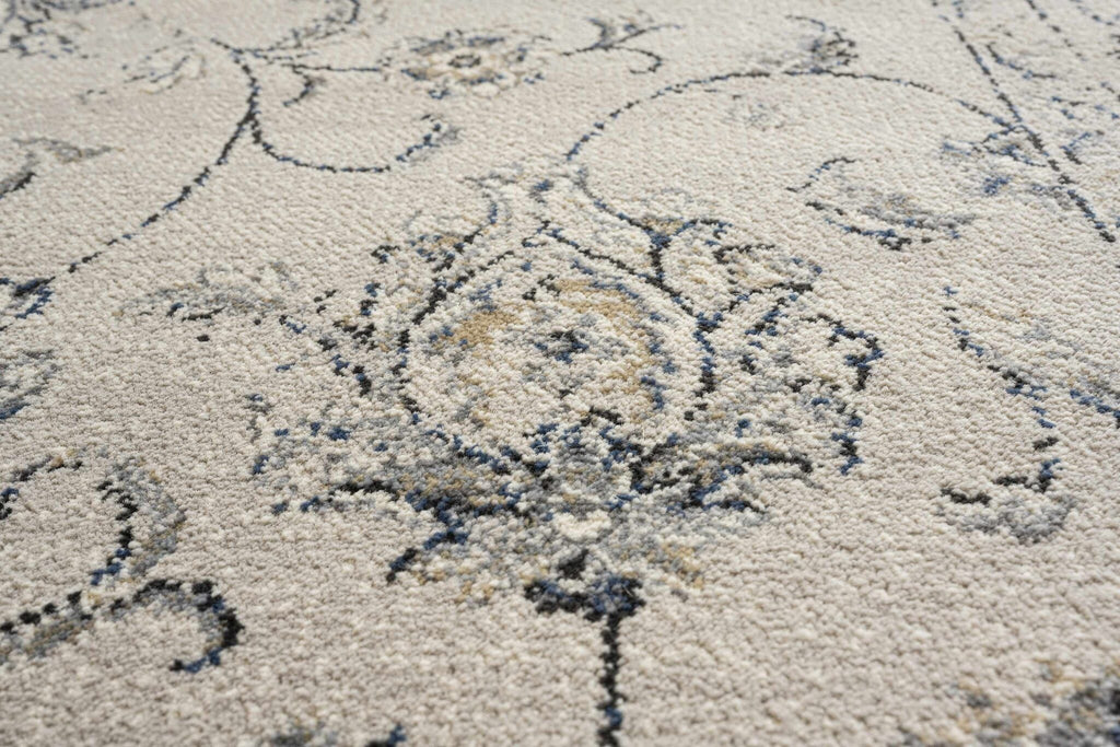Da Vinci Kashan Floral Ivory Rug