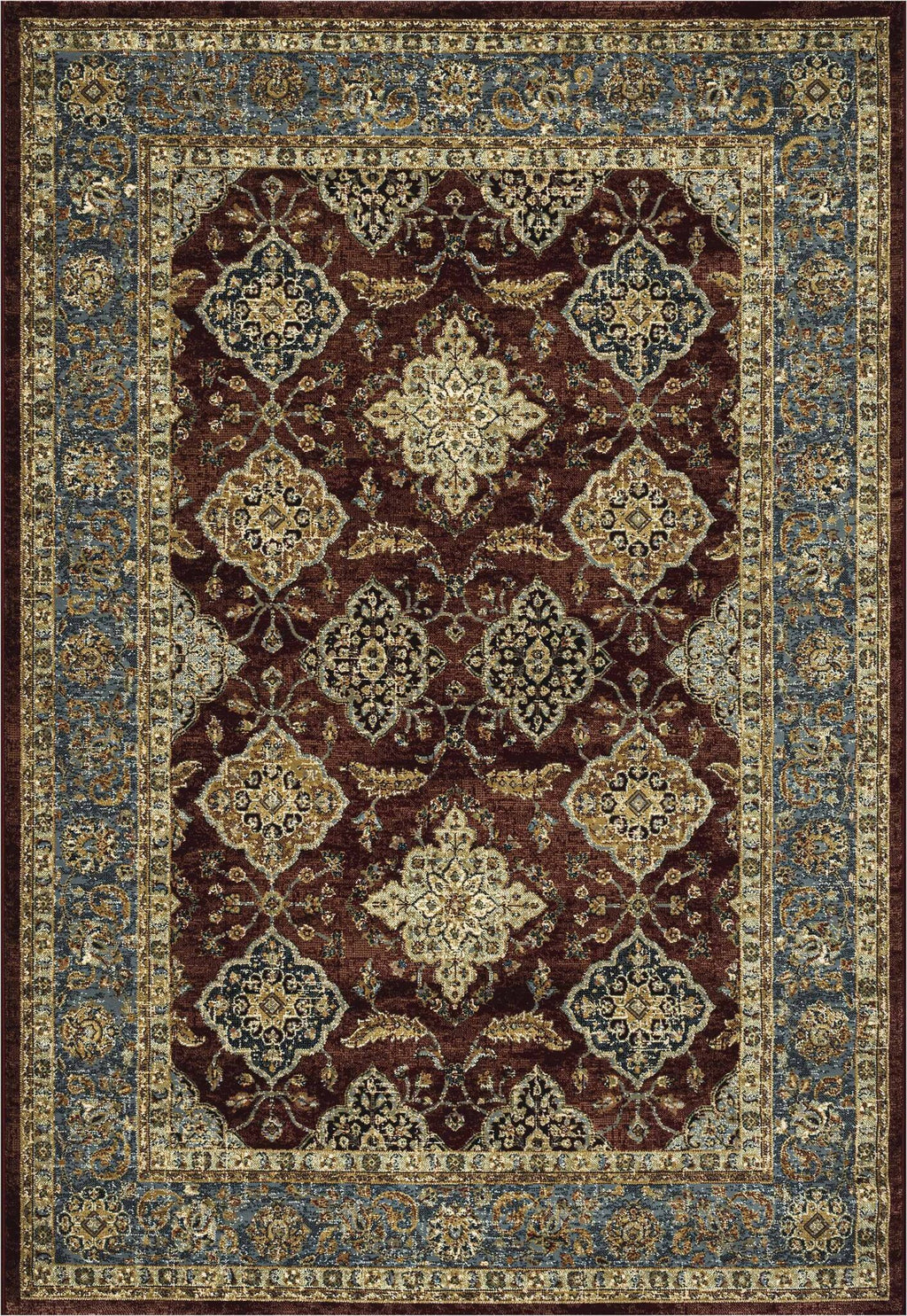 Da Vinci Bakhtiari Panel Red Rug