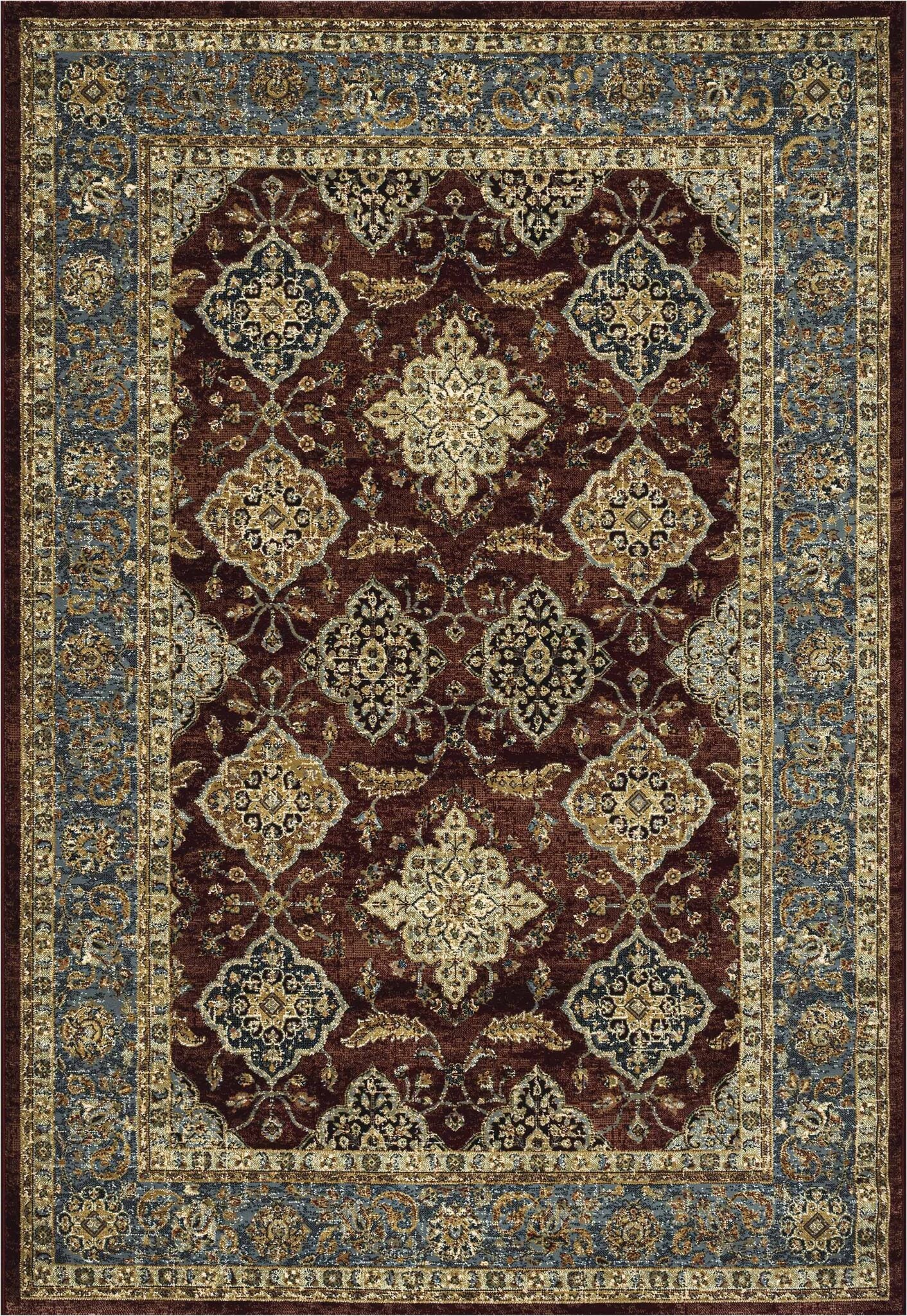 Da Vinci Bakhtiari Panel Red Rug
