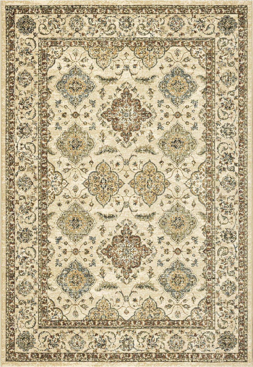 Da Vinci Bakhtiari Panel Cream Rug