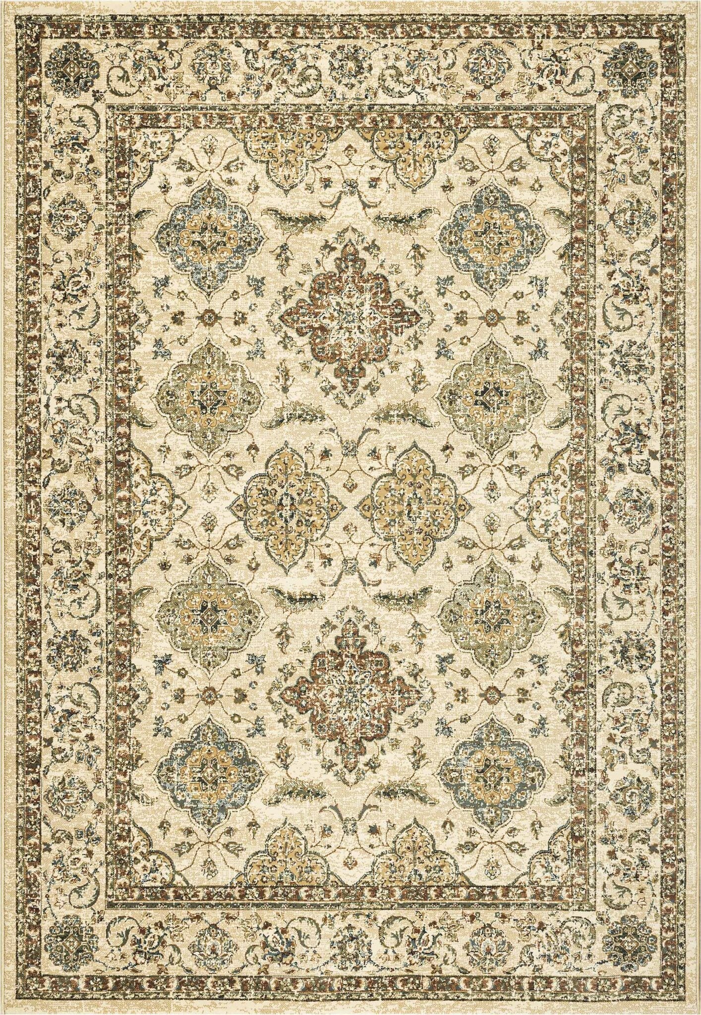 Da Vinci Bakhtiari Panel Cream Rug