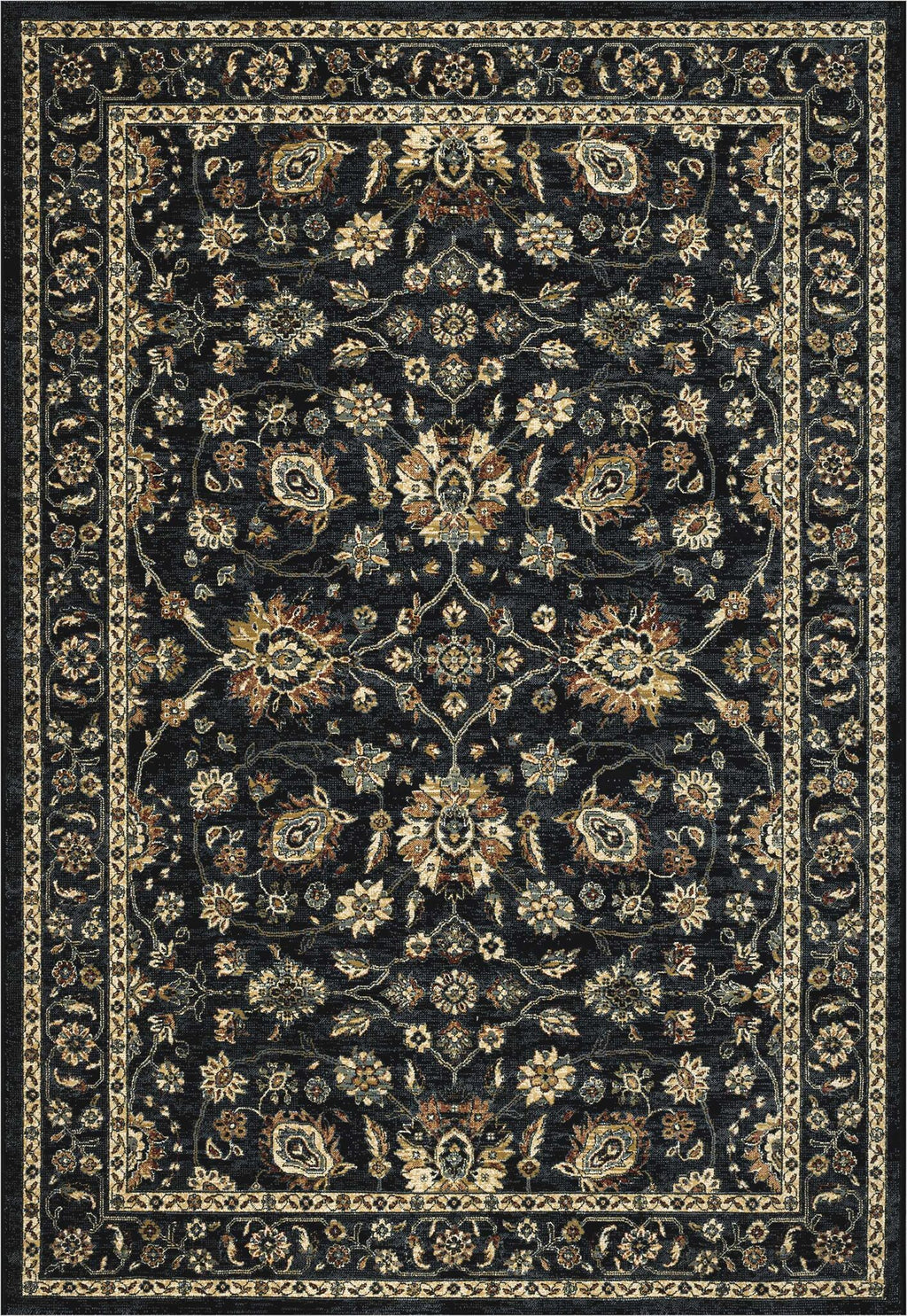 Da Vinci Isfahan Floral Navy Rug