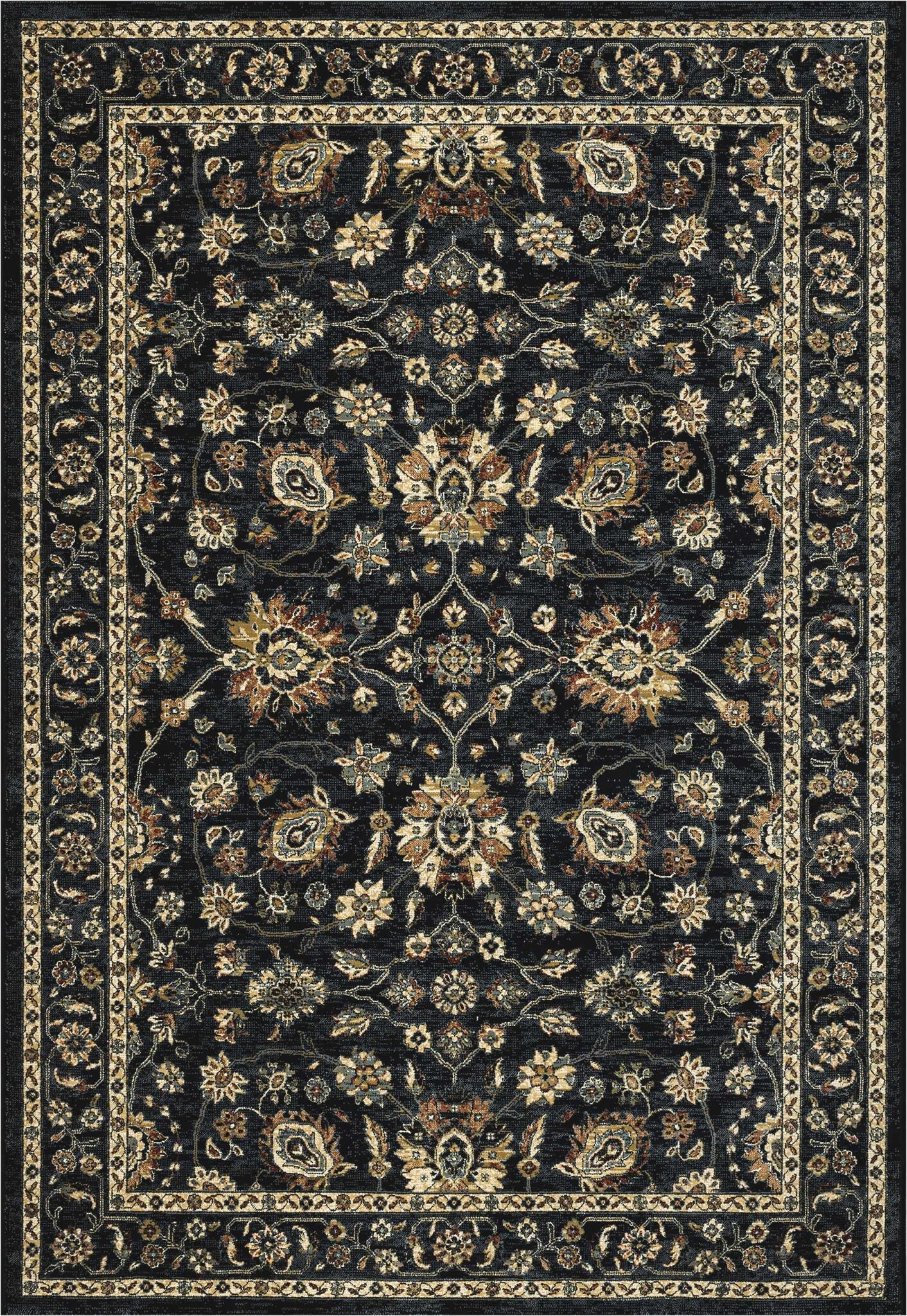 Da Vinci Isfahan Floral Navy Rug