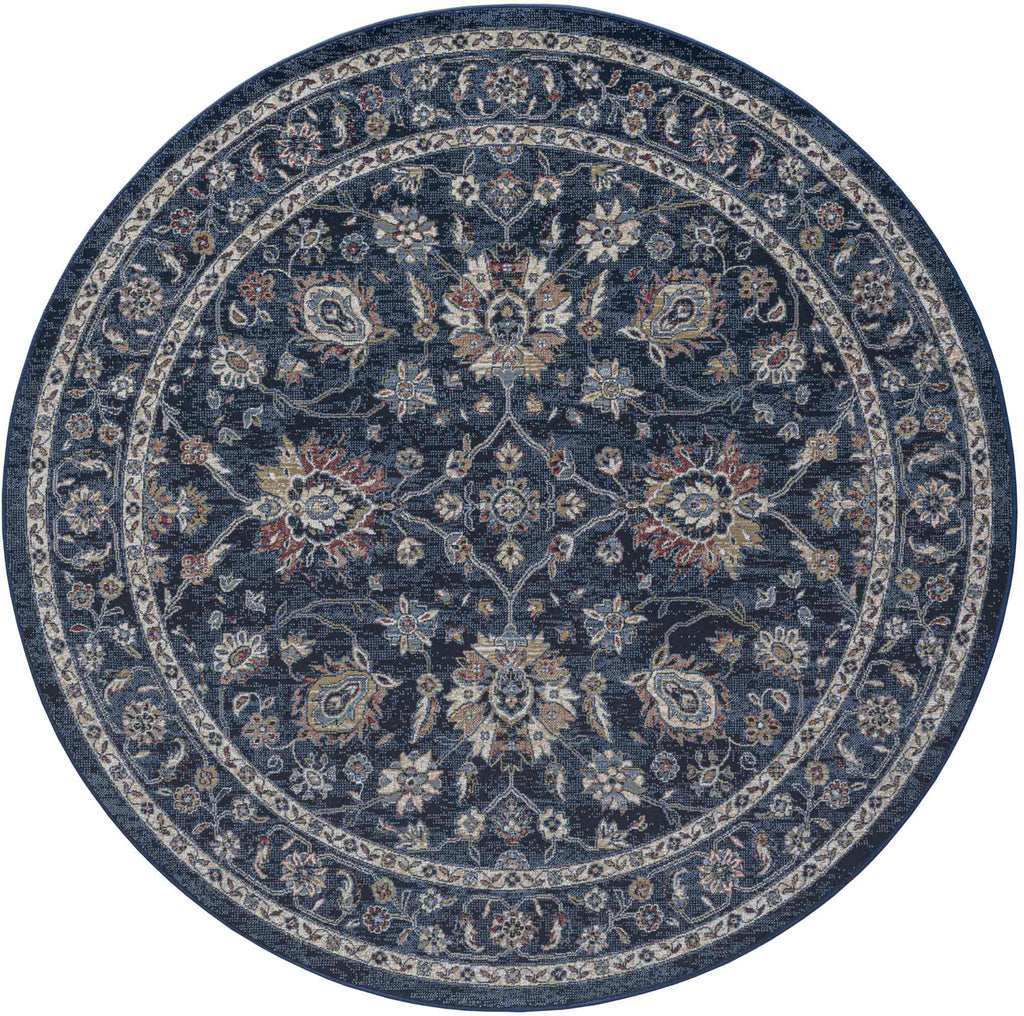 Da Vinci Isfahan Floral Navy Rug