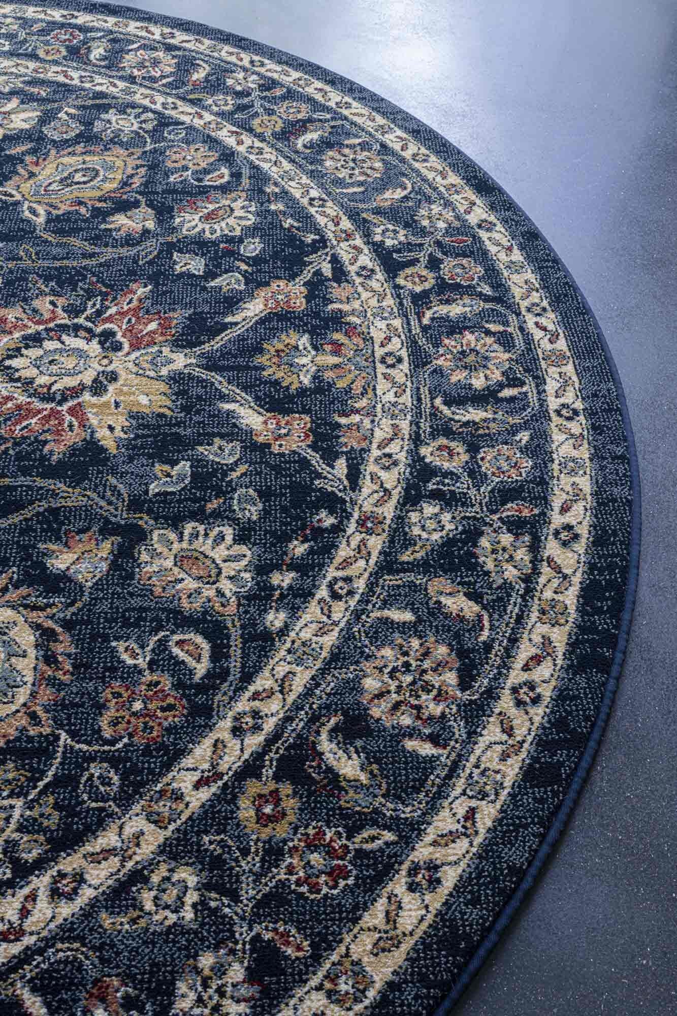 Da Vinci Isfahan Floral Navy Rug