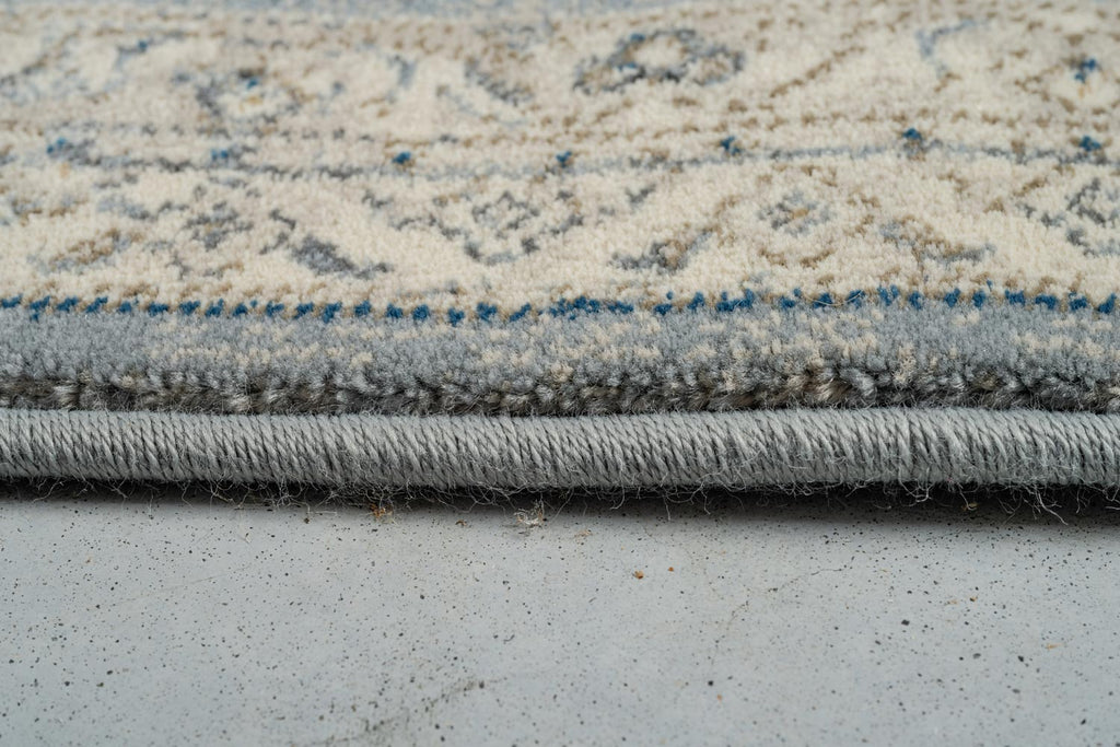 Da Vinci Faded Medallion Blue Rug
