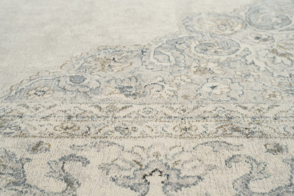 Da Vinci Faded Medallion Ivory Rug