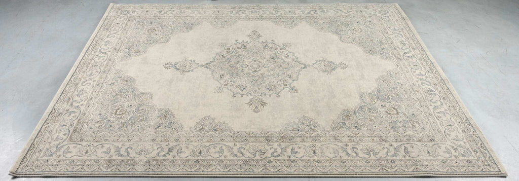 Da Vinci Faded Medallion Ivory Rug