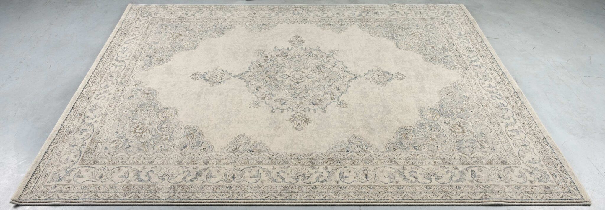 Da Vinci Faded Medallion Ivory Rug