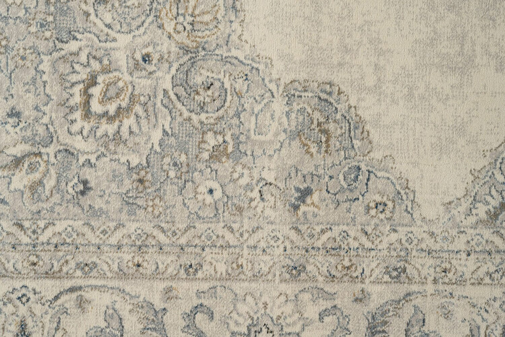 Da Vinci Faded Medallion Ivory Rug