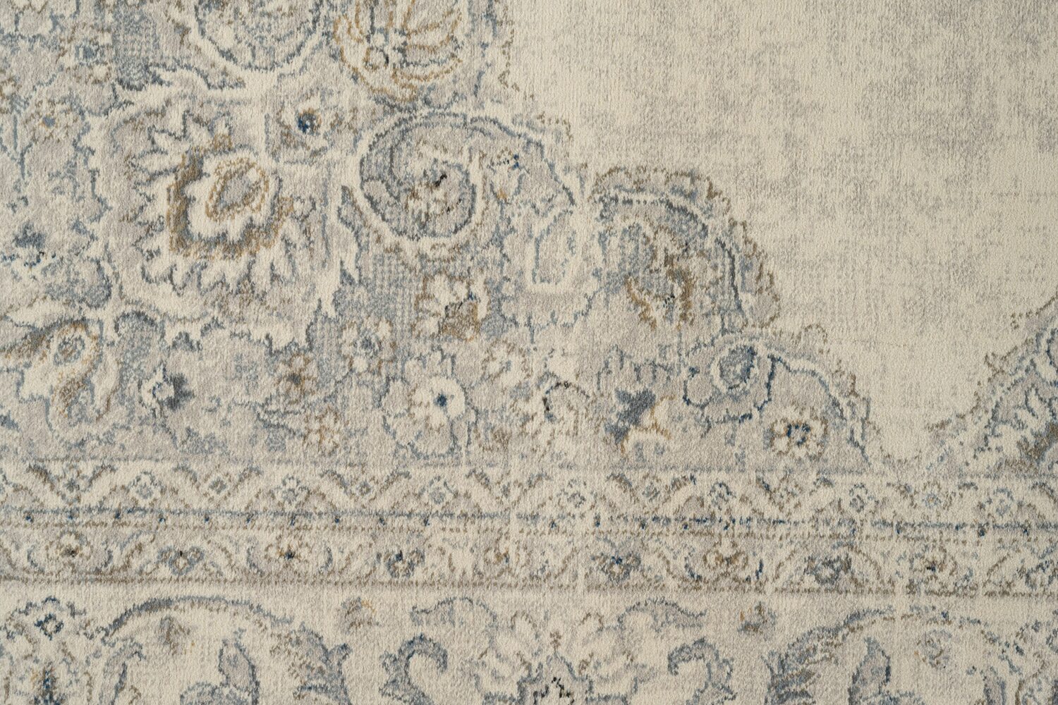 Da Vinci Faded Medallion Ivory Rug