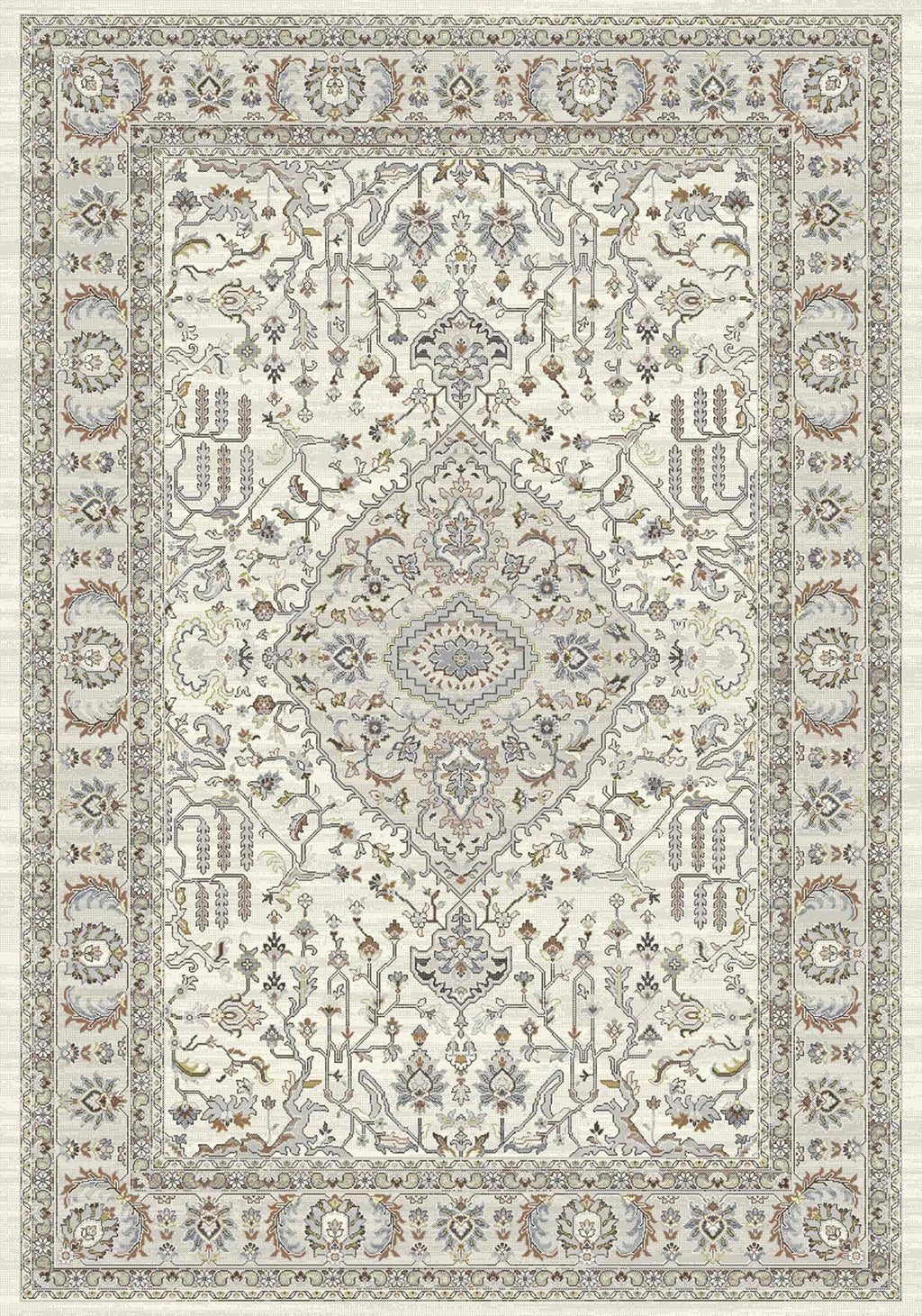 Da Vinci Tabriz Medallion Cream Rug