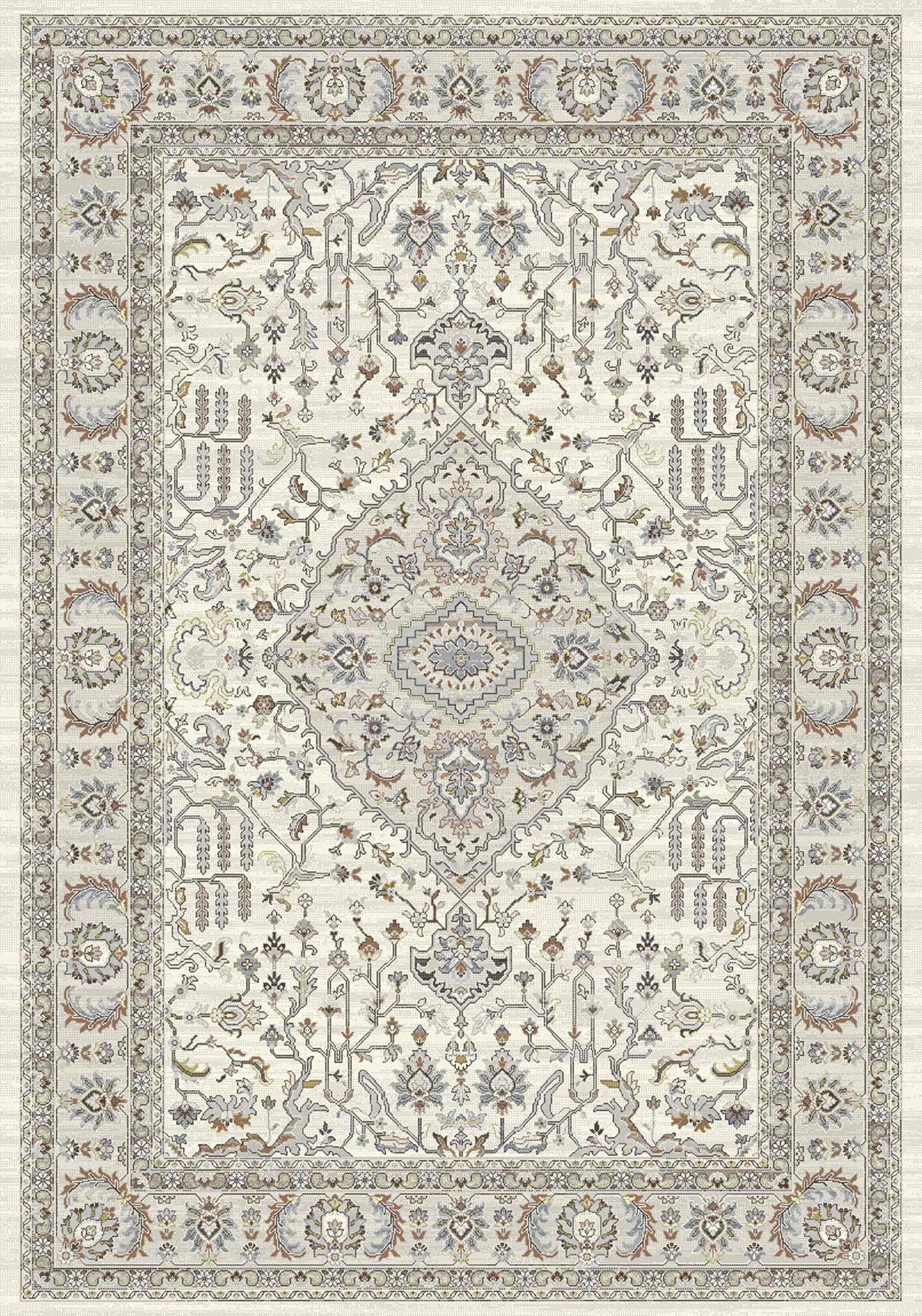 Da Vinci Tabriz Medallion Cream Rug