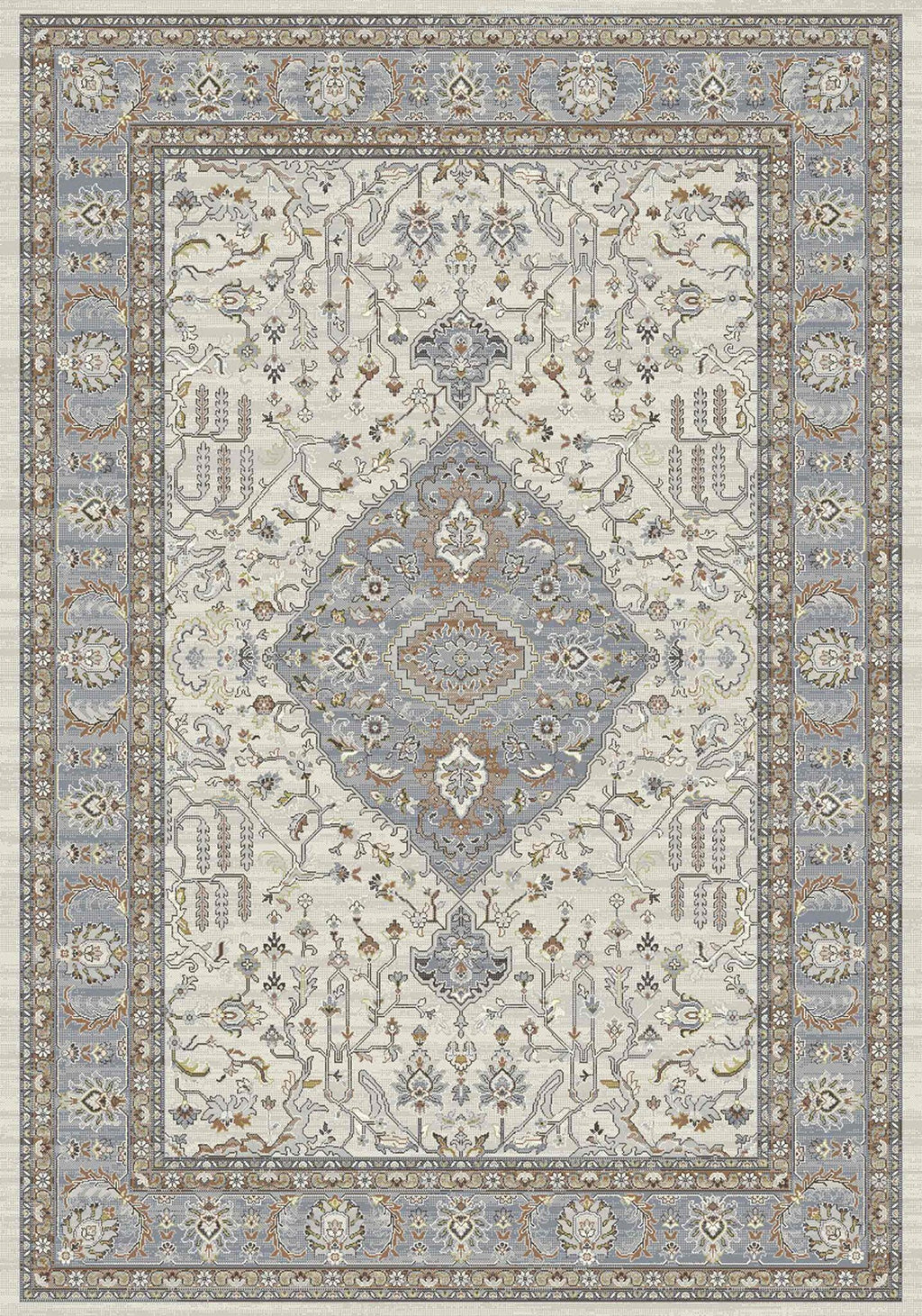 Da Vinci Tabriz Medallion Blue Rug