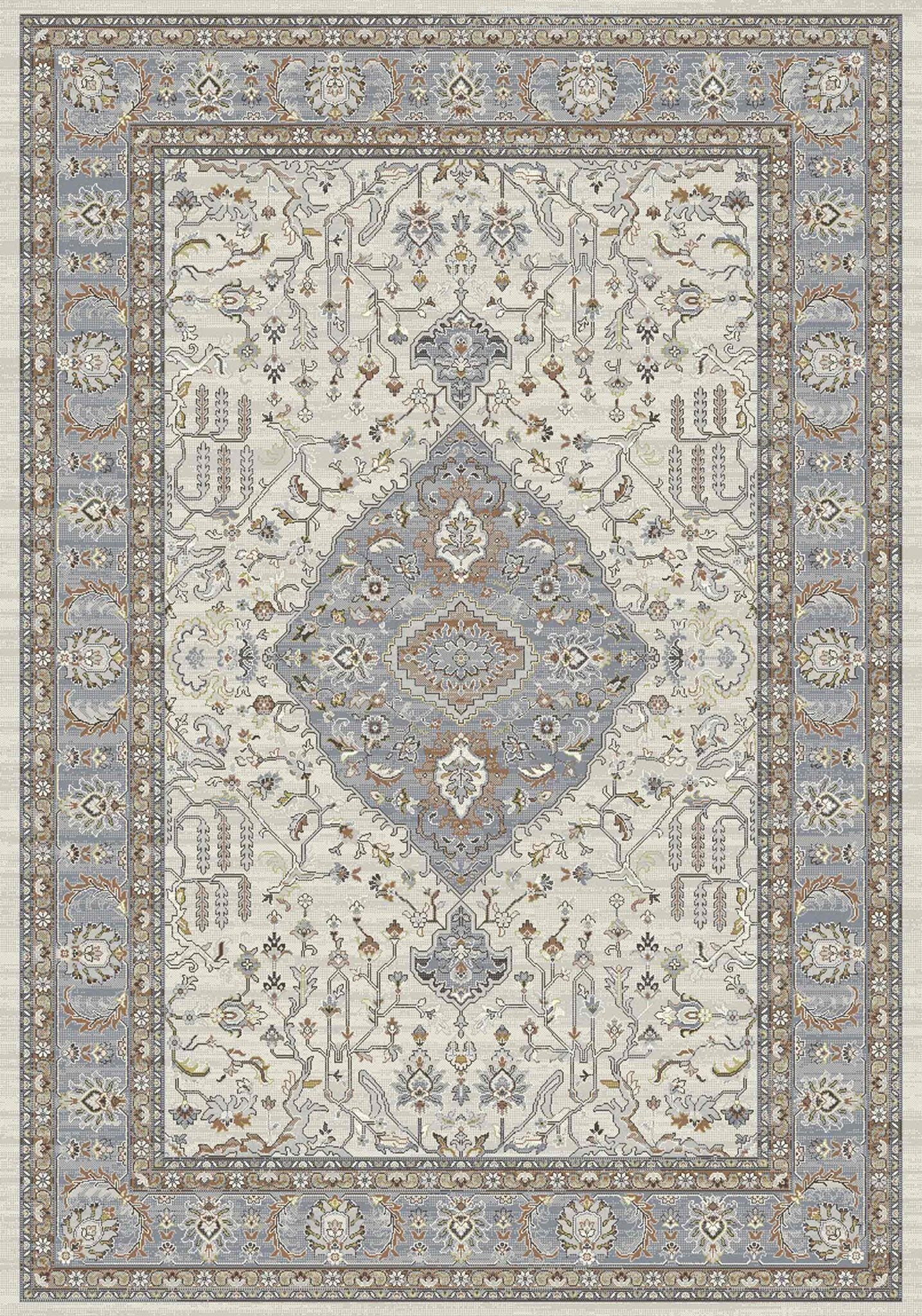 Da Vinci Tabriz Medallion Blue Rug
