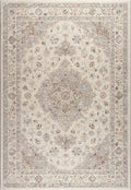 Da Vinci Antique Wash Medallion Beige Rug
