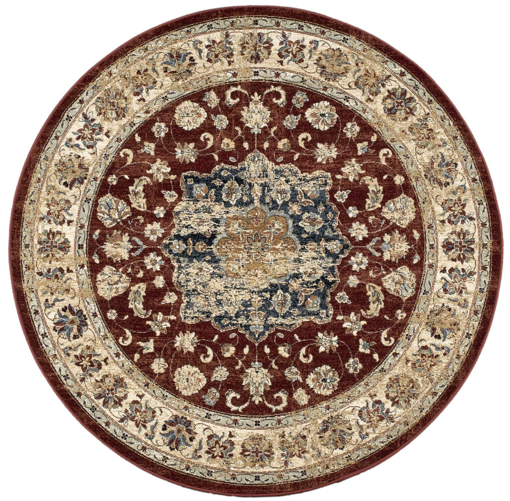 Da Vinci Kerman Medallion Red Rug