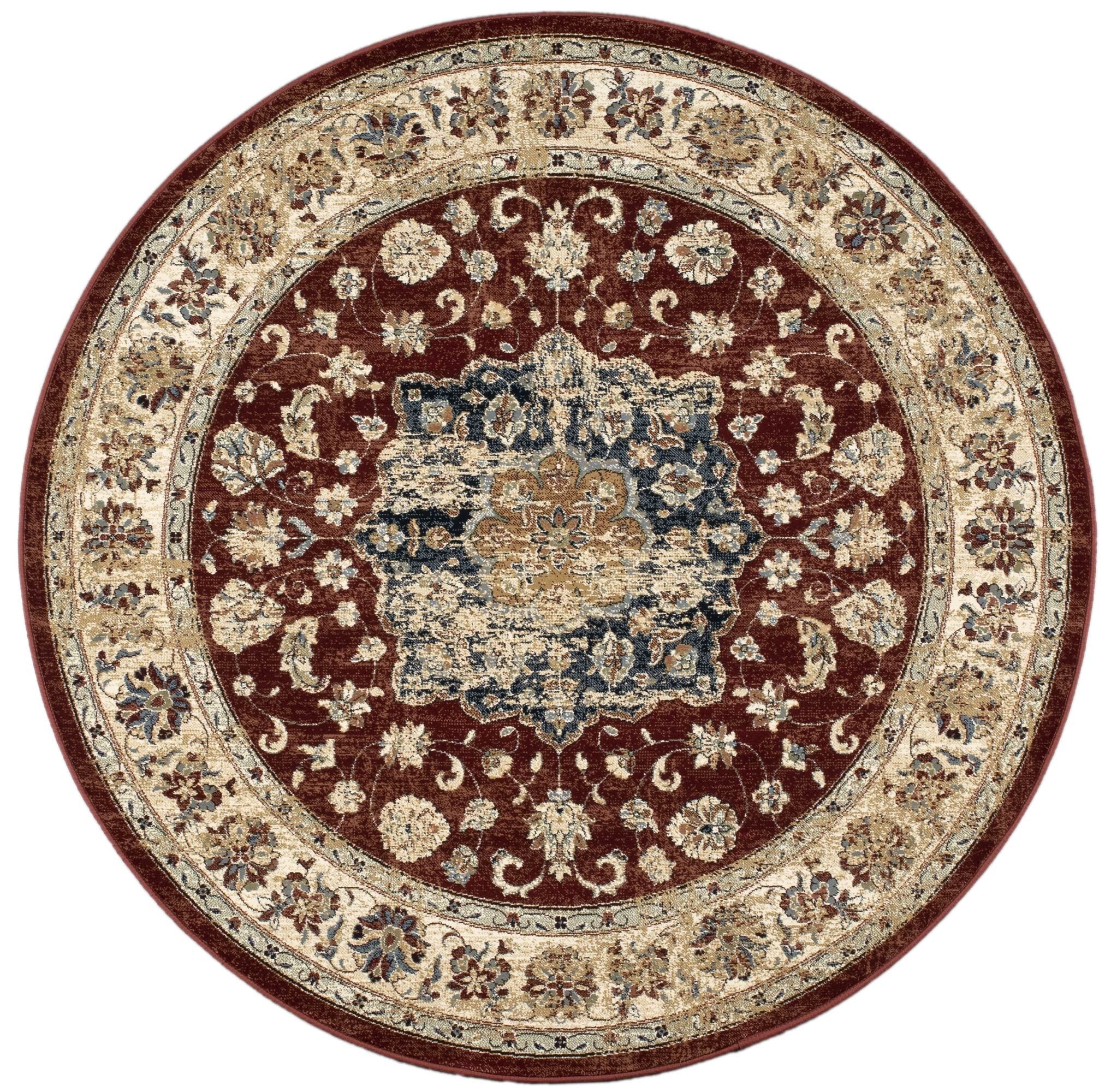Da Vinci Kerman Medallion Red Rug
