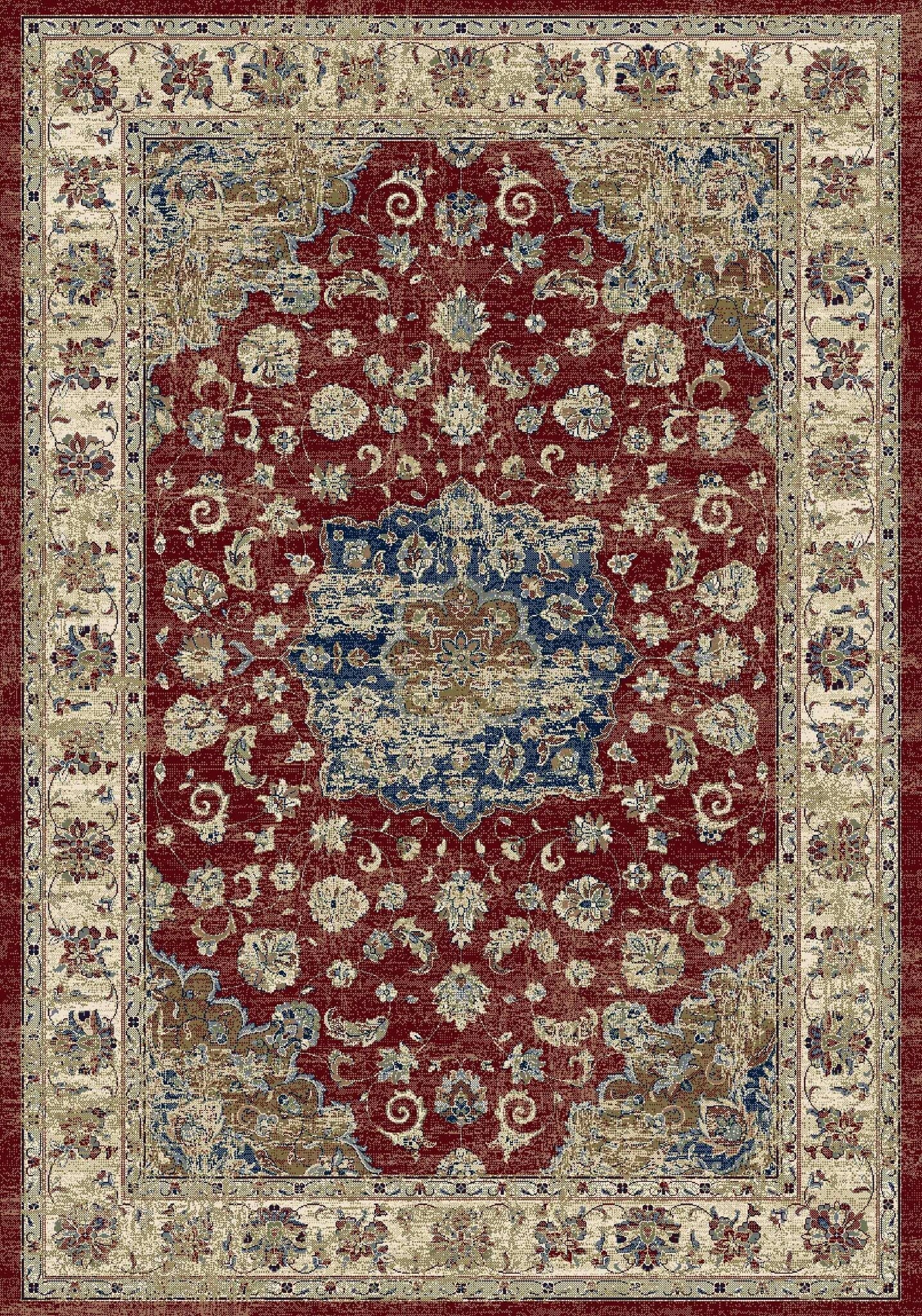 Da Vinci Kerman Medallion Red Rug