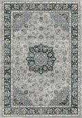 Da Vinci Kerman Medallion Blue Rug
