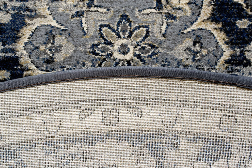 Da Vinci Kerman Medallion Blue Rug