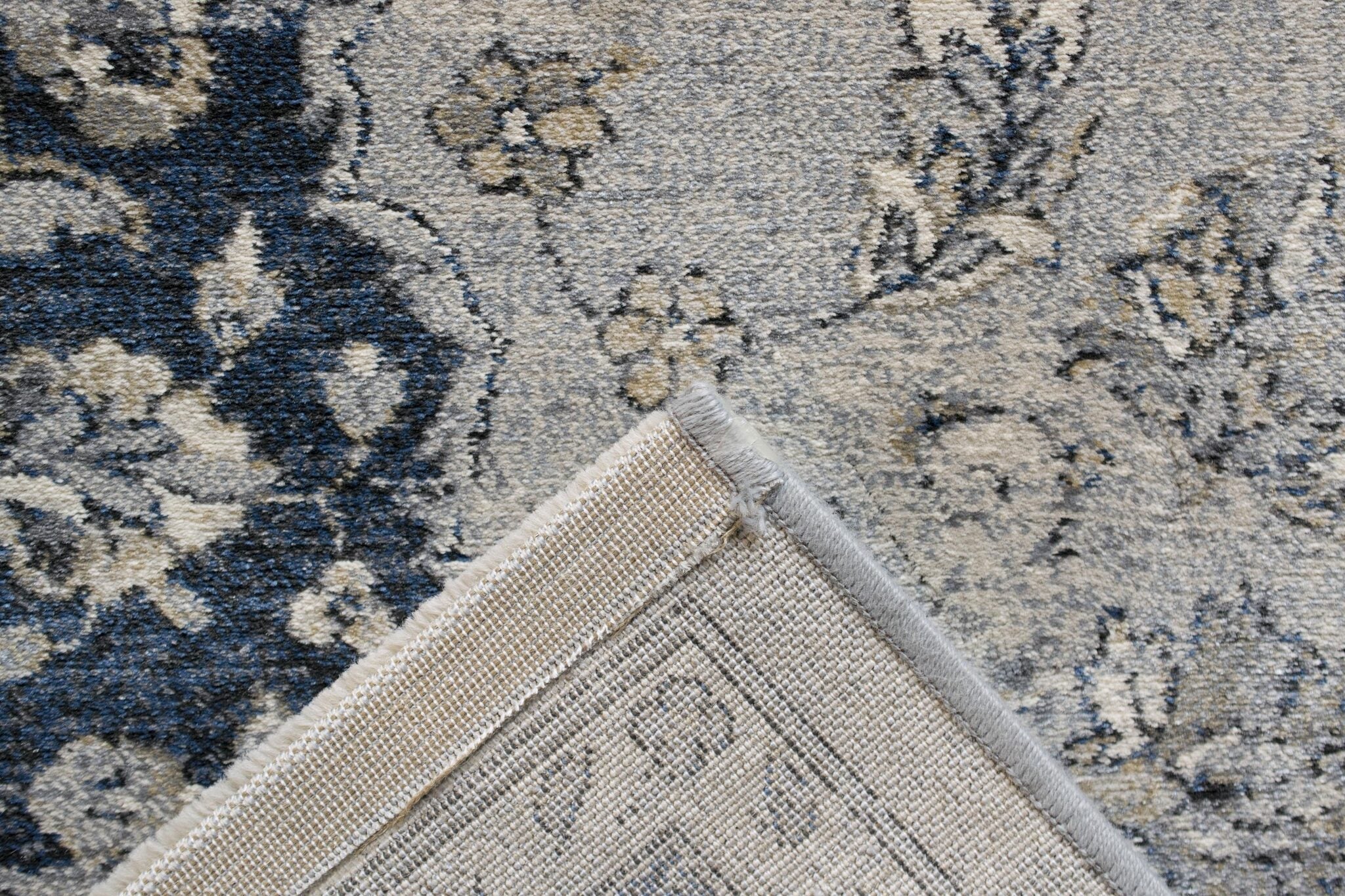 Da Vinci Kerman Medallion Blue Rug