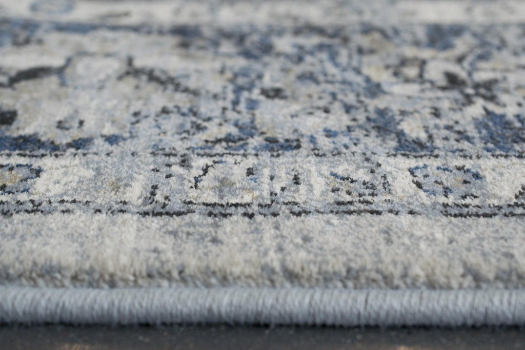 Da Vinci Kerman Medallion Blue Rug
