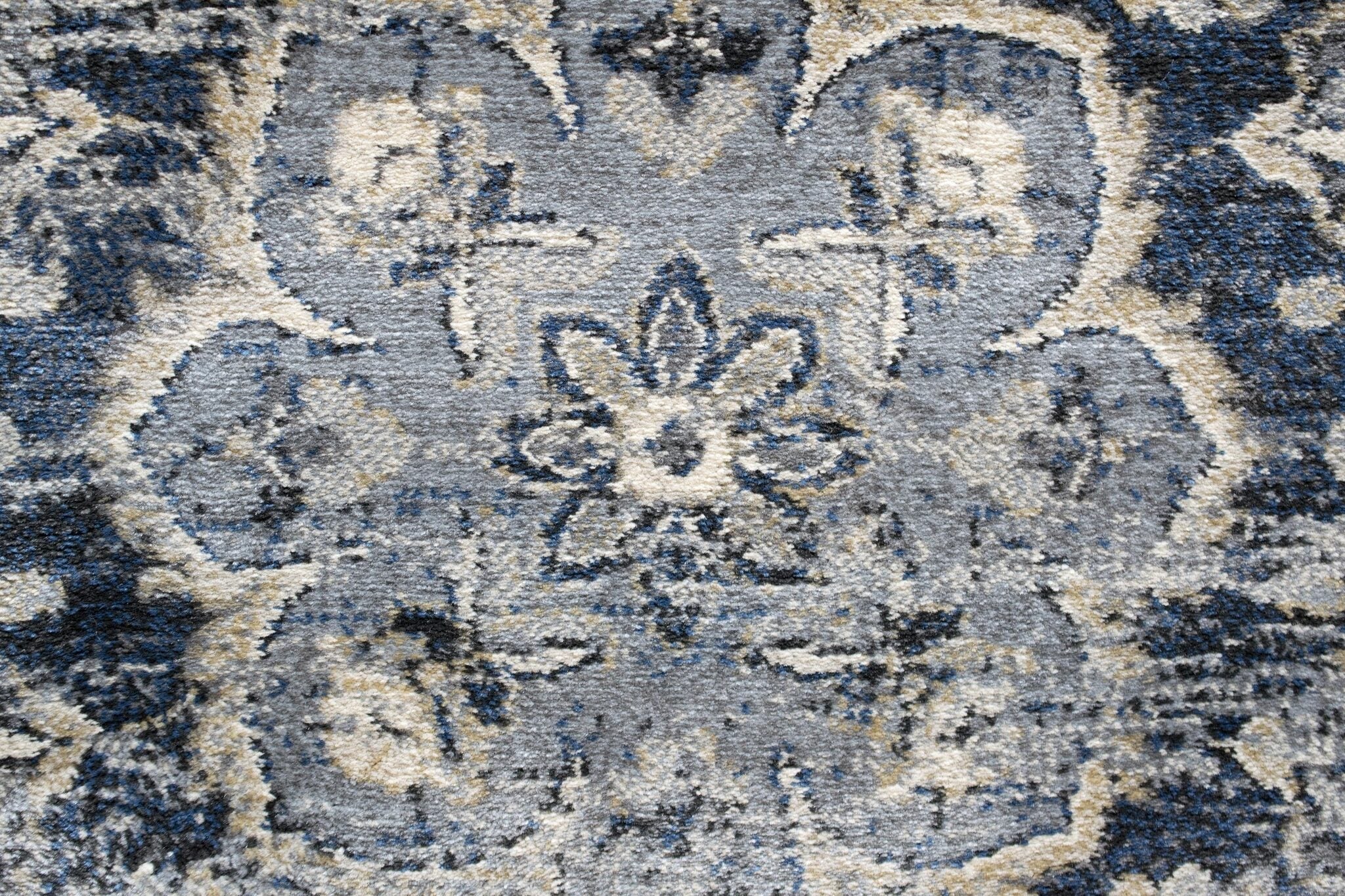 Da Vinci Kerman Medallion Blue Rug