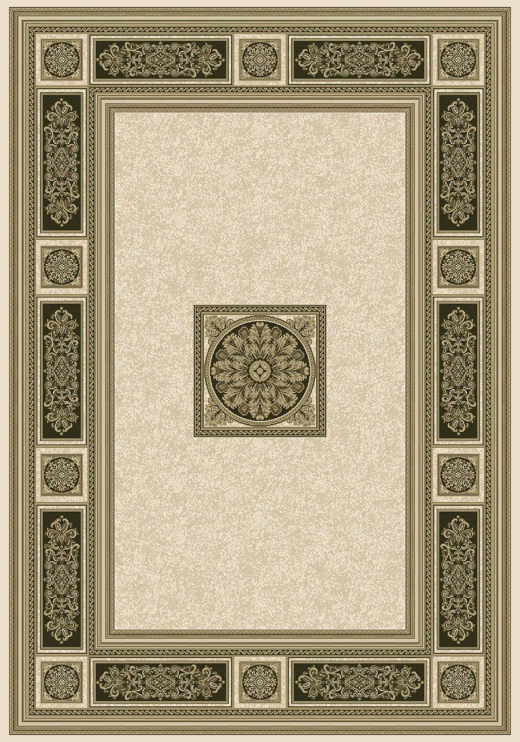Da Vinci Aubusson Rosette Beige Rug