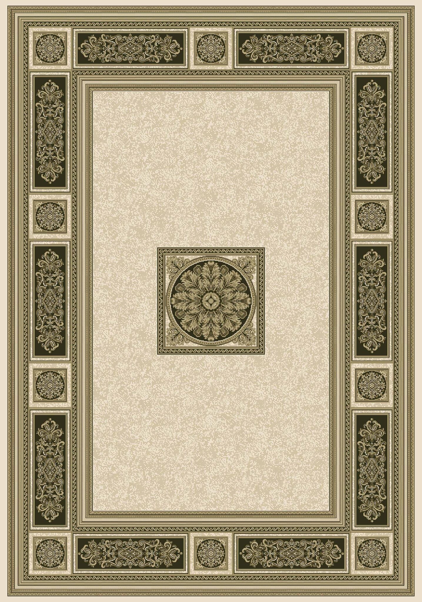 Da Vinci Aubusson Rosette Beige Rug
