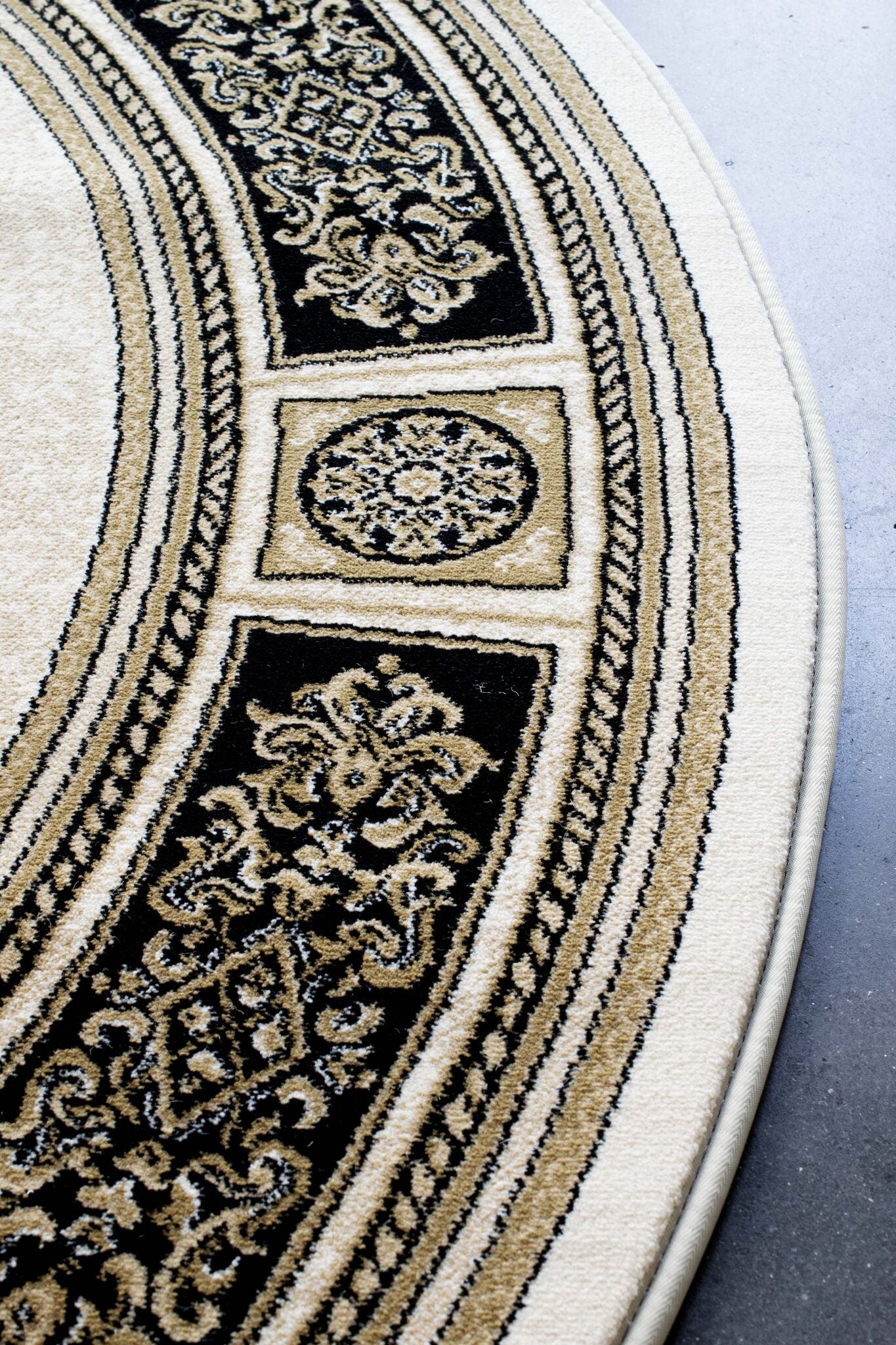 Da Vinci Aubusson Rosette Beige Rug