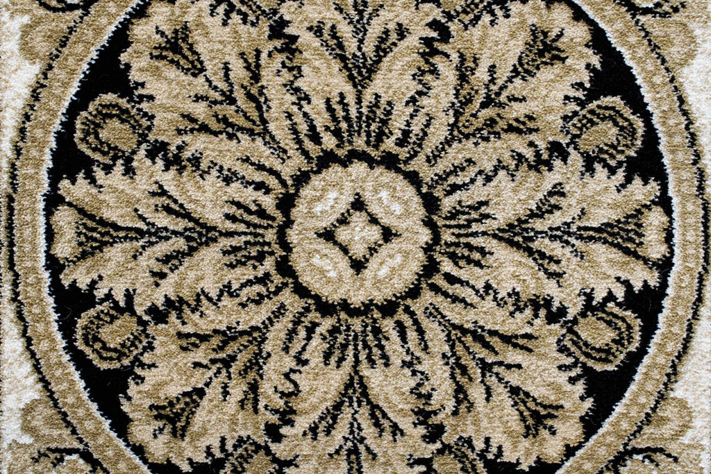 Da Vinci Aubusson Rosette Beige Rug