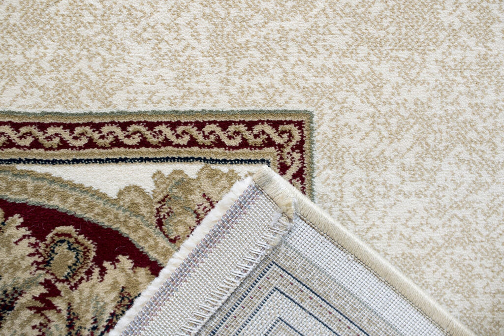 Da Vinci Aubusson Rosette Red Rug