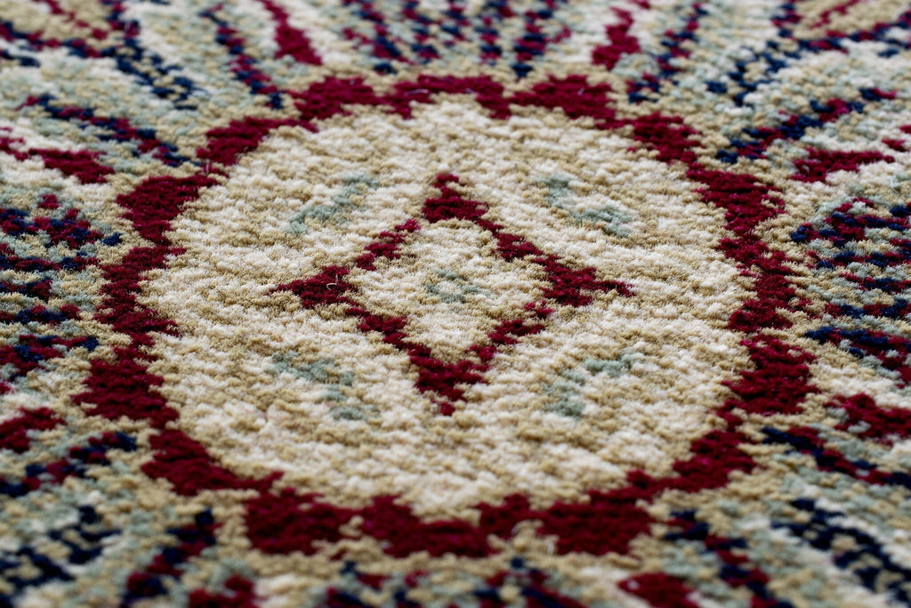 Da Vinci Aubusson Rosette Red Rug