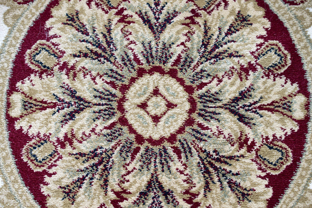 Da Vinci Aubusson Rosette Red Rug