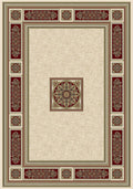 Da Vinci Aubusson Rosette Red Rug