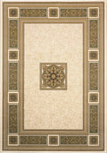 Da Vinci Aubusson Rosette Green Rug