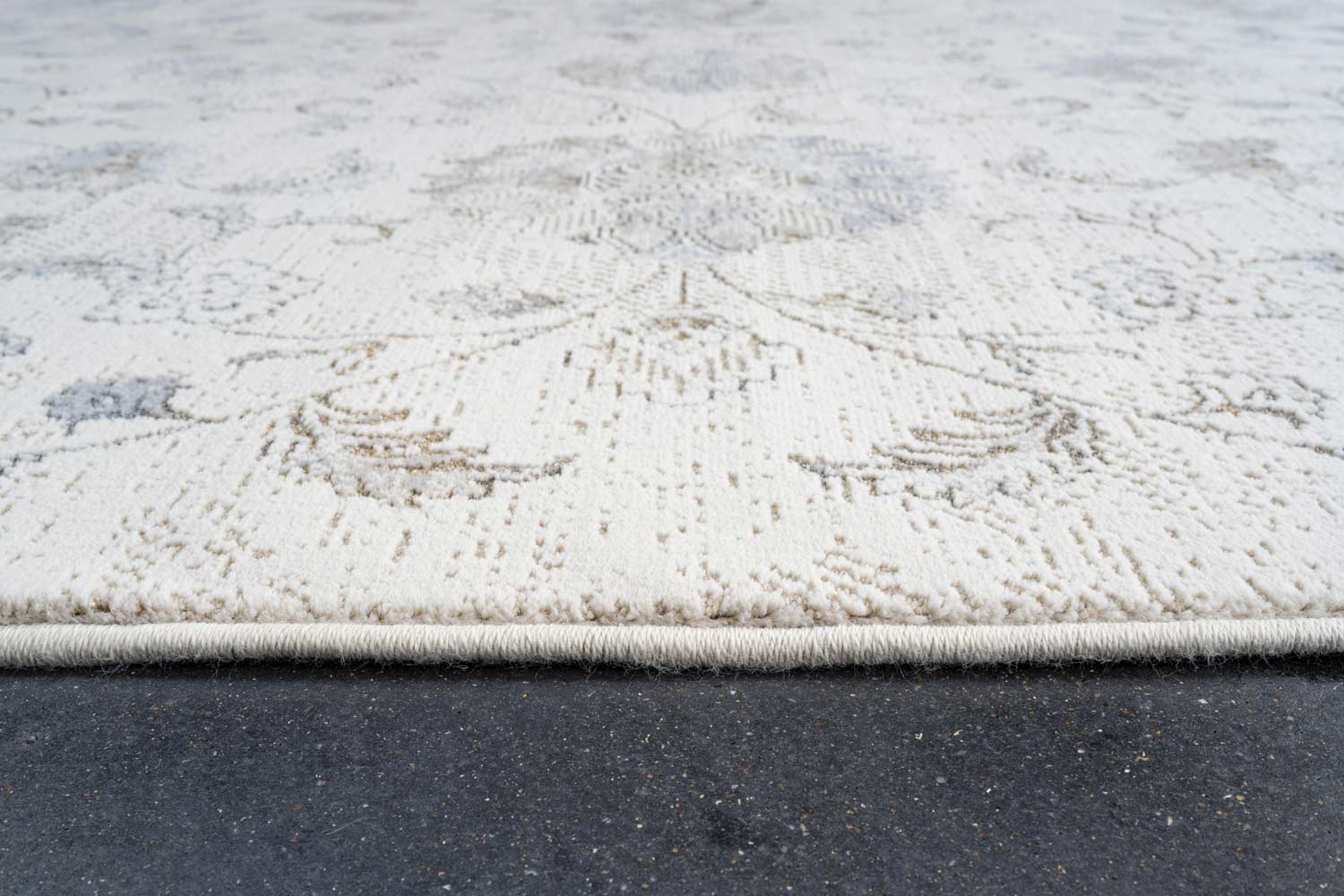 Oslo Faded Bloom Cream Grey Beige Rug
