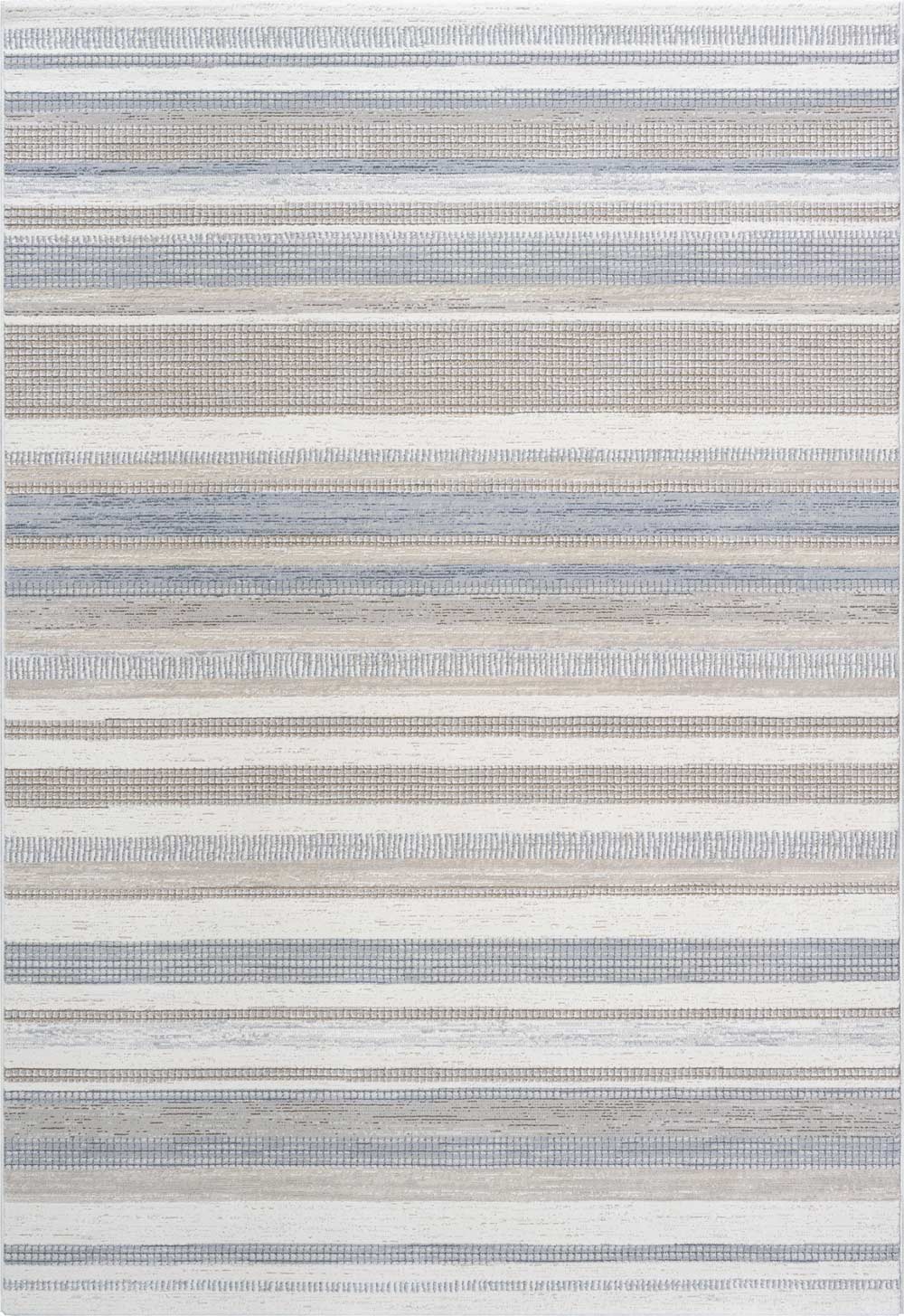 Oslo Hazy Stripe Cream Grey Beige Rug